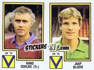 Sticker Hans Dorjee / Jaap Bloem - Voetbal 1982-1983 n. 367 - Panini