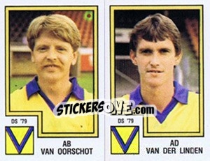 Sticker Ab van Oorschot / Ad van der Linden - Voetbal 1982-1983 - Panini