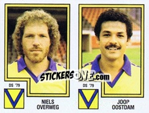 Sticker Niels Overweg / Joop Oostdam - Voetbal 1982-1983 - Panini