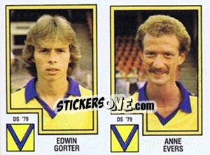 Sticker Edwin Gorter / Anne Evers - Voetbal 1982-1983 - Panini