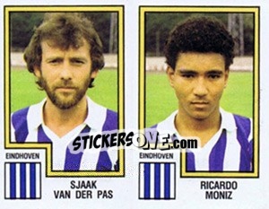 Sticker Sjaak van der Pas / Ricardo Moniz - Voetbal 1982-1983 n. 377 - Panini