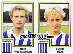 Sticker Adrie van Rijsingen / Pascal Maas - Voetbal 1982-1983 - Panini