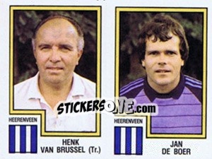 Sticker Henk van Brussel / Jan de Boer - Voetbal 1982-1983 - Panini