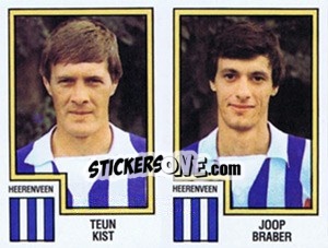 Sticker Teun Kist / Joop Braber - Voetbal 1982-1983 - Panini
