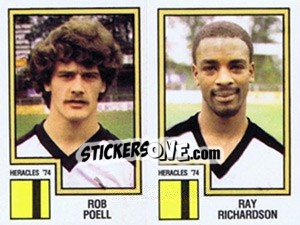 Cromo Rob Poell / Ray Richardson - Voetbal 1982-1983 - Panini