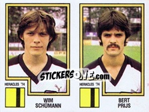 Sticker Wim Schumann / Bert Prijs - Voetbal 1982-1983 - Panini
