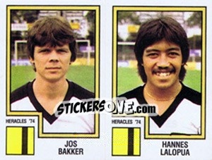 Sticker Jos Bakker / Hannes Lalopua - Voetbal 1982-1983 n. 388 - Panini