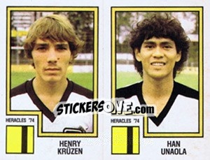 Cromo Henry Kruzen / Han Unaola - Voetbal 1982-1983 - Panini