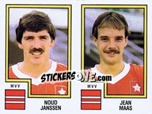 Sticker Noud Janssen / Jean Maas - Voetbal 1982-1983 - Panini