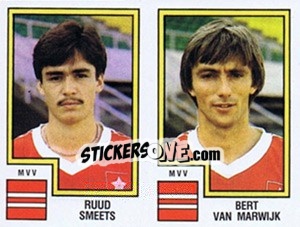 Sticker Ruud Smeets / Bert van Marwijk - Voetbal 1982-1983 n. 394 - Panini