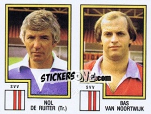 Sticker Nol de Ruiter / Bas van Noortwijk - Voetbal 1982-1983 - Panini