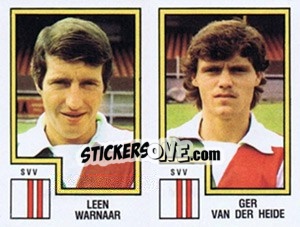 Figurina Leen Warnaar / Ger van der Heide - Voetbal 1982-1983 - Panini