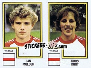 Sticker Jan Mulder / Koos Kuut - Voetbal 1982-1983 - Panini