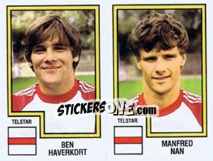 Sticker Ben Haverkort / Manfred Nan - Voetbal 1982-1983 n. 408 - Panini