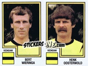 Sticker Bert Wieringa / Henk Oosterwold - Voetbal 1982-1983 n. 410 - Panini