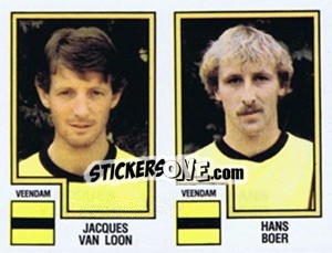 Sticker Jacques van Loon / Hans Boer - Voetbal 1982-1983 n. 412 - Panini