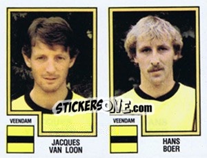 Sticker Jacques van Loon / Hans Boer - Voetbal 1982-1983 - Panini