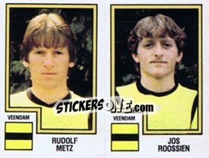 Sticker Rudolf Metz / Jos Roossien - Voetbal 1982-1983 n. 414 - Panini