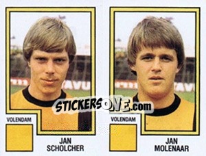 Sticker Jan Scholcher / Jan Molenaar - Voetbal 1982-1983 n. 422 - Panini