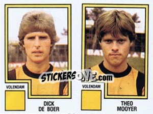 Cromo Dick de Boer / Theo Mooyer - Voetbal 1982-1983 - Panini
