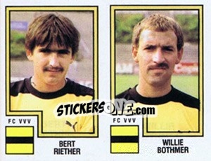 Sticker Bert Riether / Willie Bothmer - Voetbal 1982-1983 - Panini