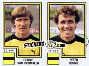 Cromo Gerrie van Rosmalen / Peter Ressel - Voetbal 1982-1983 - Panini