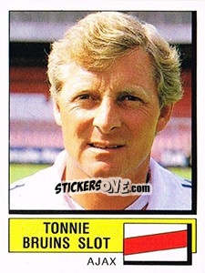 Sticker Tonnie Bruins Slot - Voetbal 1987-1988 - Panini
