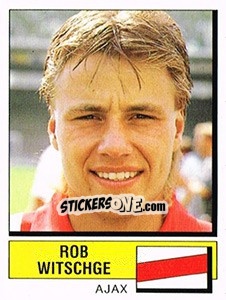 Sticker Rob Witschge - Voetbal 1987-1988 - Panini