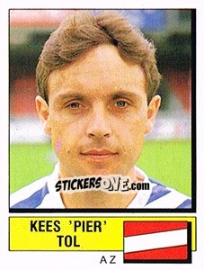 Sticker Kees 'Pier' Tol - Voetbal 1987-1988 - Panini