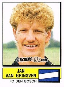 Sticker Bjan van Grinsven - Voetbal 1987-1988 - Panini