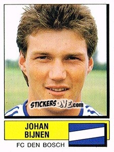 Sticker Johan Bijnen - Voetbal 1987-1988 - Panini