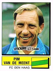 Sticker Pim van de Meent - Voetbal 1987-1988 - Panini