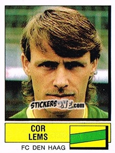 Sticker Cor Lems - Voetbal 1987-1988 - Panini