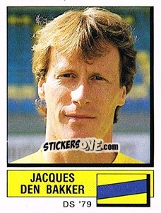 Sticker Jacques den Bakker - Voetbal 1987-1988 - Panini