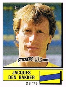 Sticker Jacques den Bakker - Voetbal 1987-1988 n. 83 - Panini