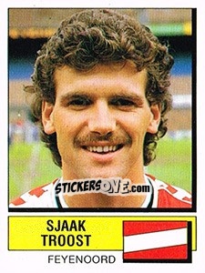 Sticker Sjaak Troost - Voetbal 1987-1988 - Panini