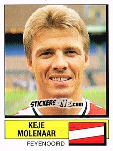 Sticker Keje Molenaar - Voetbal 1987-1988 - Panini