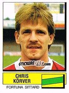 Sticker Chris Korver - Voetbal 1987-1988 - Panini