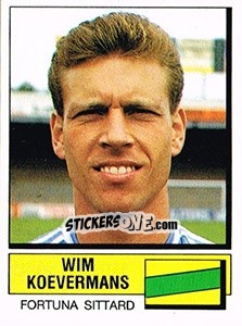 Sticker Wim Koevermans - Voetbal 1987-1988 - Panini