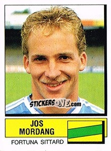 Sticker Jos Mordang - Voetbal 1987-1988 - Panini
