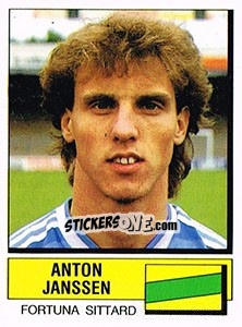 Sticker Anton Janssen - Voetbal 1987-1988 - Panini