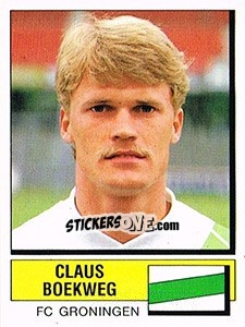 Sticker Claus Boekweg - Voetbal 1987-1988 - Panini
