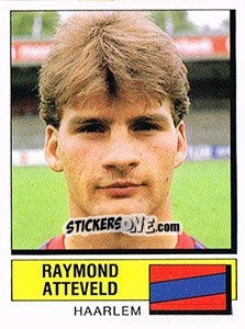 Sticker Raymond Atteveld - Voetbal 1987-1988 - Panini