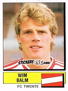 Sticker Wim Balm - Voetbal 1987-1988 - Panini