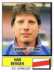 Sticker Han Berger - Voetbal 1987-1988 - Panini