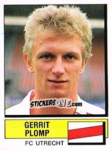 Sticker Gerrit Plomp - Voetbal 1987-1988 - Panini