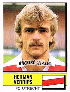 Sticker Herman Verrips - Voetbal 1987-1988 - Panini