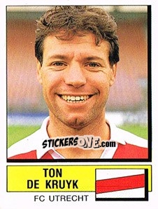 Sticker Ton de Kruyk - Voetbal 1987-1988 - Panini