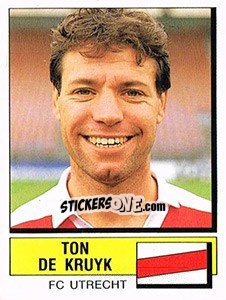 Figurina Ton de Kruyk - Voetbal 1987-1988 - Panini