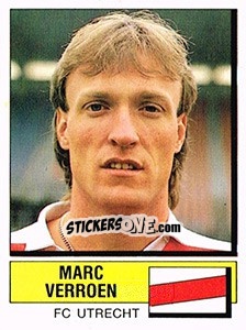 Sticker Marc Verroen - Voetbal 1987-1988 - Panini